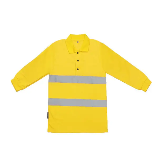 Factory Wholesale Custom Long-Sleeve High-Visibility Reflective Safety Polo Shirts in Multiple Colors 1