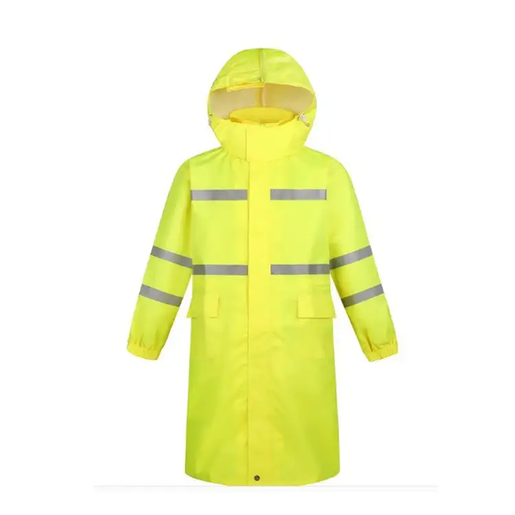 Adult Custom Reusable Safety Outdoor Rain Cover Waterproof Reflective Raincoat 1