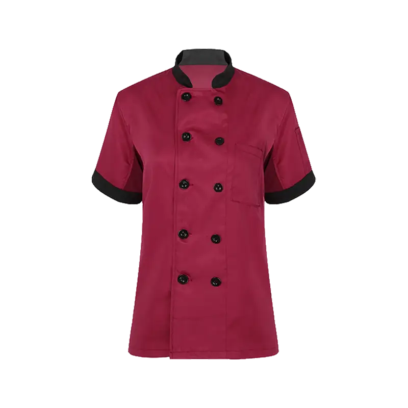 Classic double-breasted chef’s jacket, ideal for restaurant kitchen staff uniforms 1