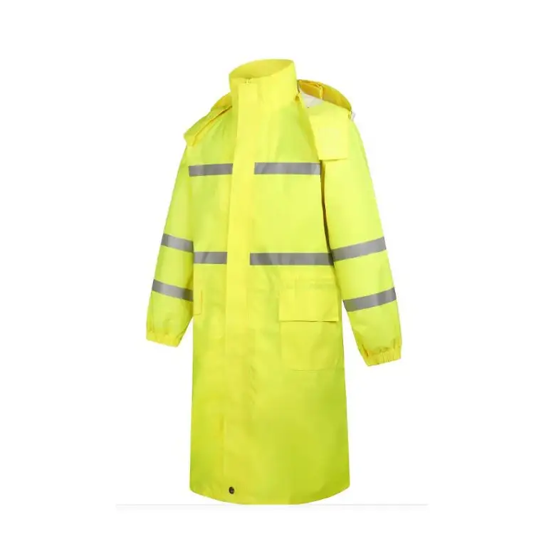 Capa de chuva impermeável de alta visibilidade personalizada pelo fabricante para uso externo. 1