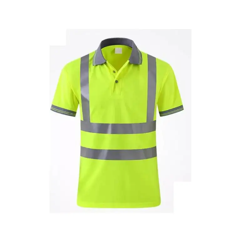 Custom Wholesale High-Visibility Construction High-Reflectivity Safety Polo Shirts 1