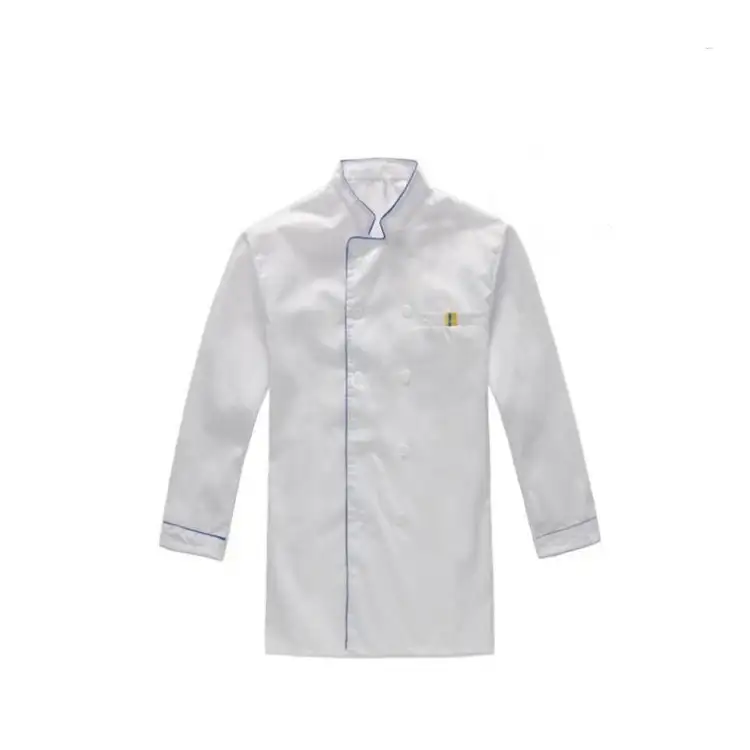 Klassisk dobbeltradet design til restaurantkøkkenkokkeuniform 1