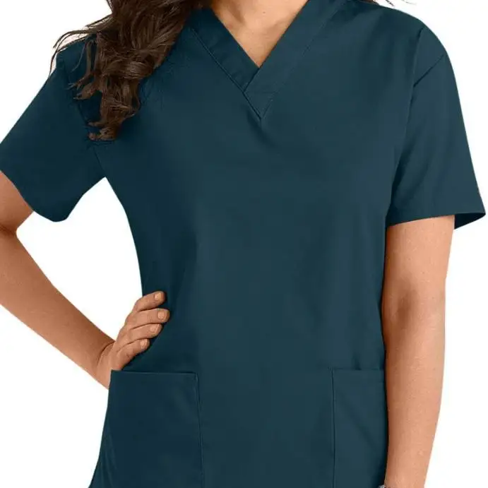 Großhandels-kundenspezifische medizinische Peelings Krankenschwester-Peeling-Sets Krankenhaus-Peeling-Uniform-Sets Medizinische Krankenpflege Medizinische Uniformen mit Print-Logo 1